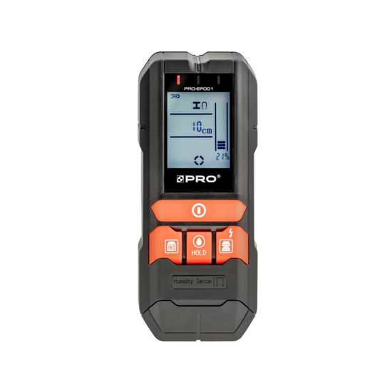 Zdjęcie 2 - Detektor ścienny 4w1 PRO-EP001 z wilgotnościomierzem PRO [3-01-27-EP-001]