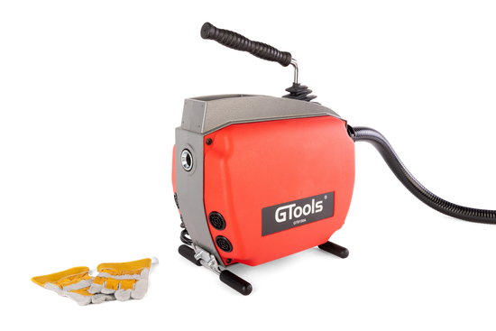 Zdjęcie 1 - Przepychacz do rur kanalizacji  G-TOOLS 150A Napęd + Wąż + Rękawice