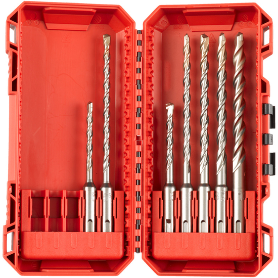Zdjęcie 1 - Kaseta wierteł udarowych SDS Plus M2 Ø5,6,8 x 110 i Ø6,8,10,12 x 160 mm Milwaukee 4932492116