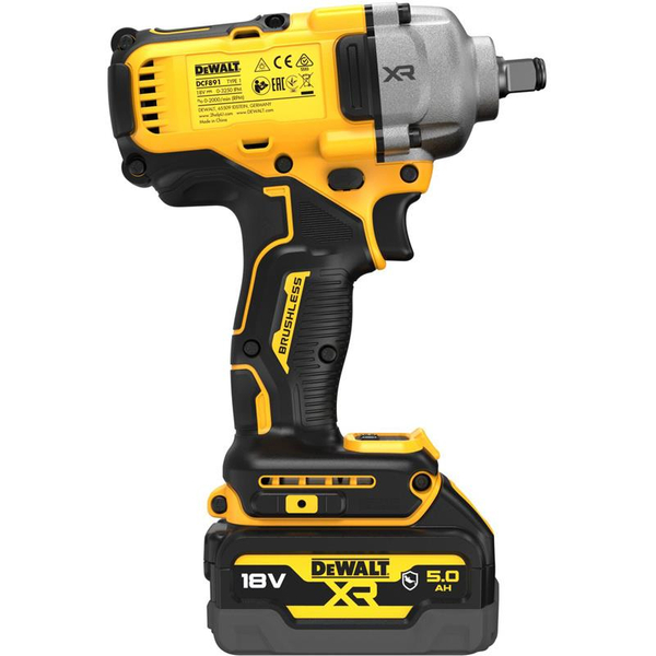 Zdjęcie 5 - Klucz udarowy akumulatorowy DeWalt DCF891P2G ½” 812Nm 18V XR 2x5Ah