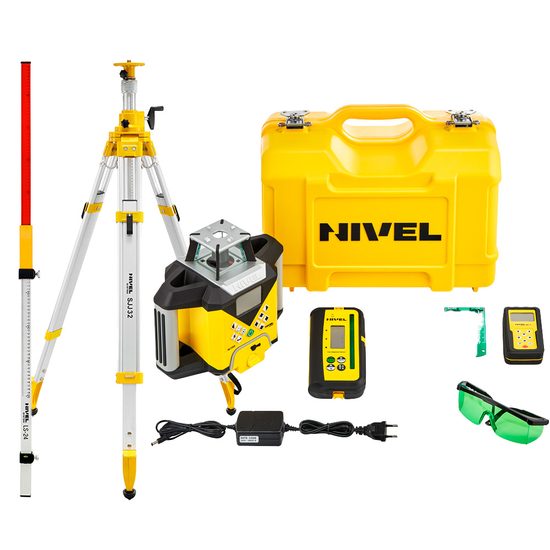 Zdjęcie 1 - Wielozadaniowy niwelator laserowy dalekiego zasięgu z autowpasowaniem Nivel System NL720G DIGITAL z wiązką zieloną + statyw SJJ32 + łata laserowa LS-24