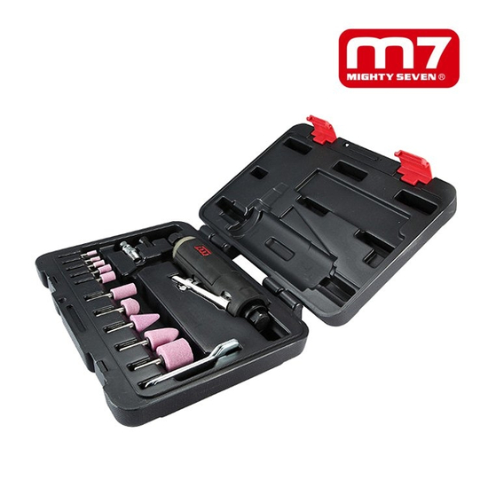 Zdjęcie 2 - Szlifierka pneumatyczna trzpieniowa (uchwyt 3/6 mm) 20000 obr./min. Mighty Seven QA-0215A