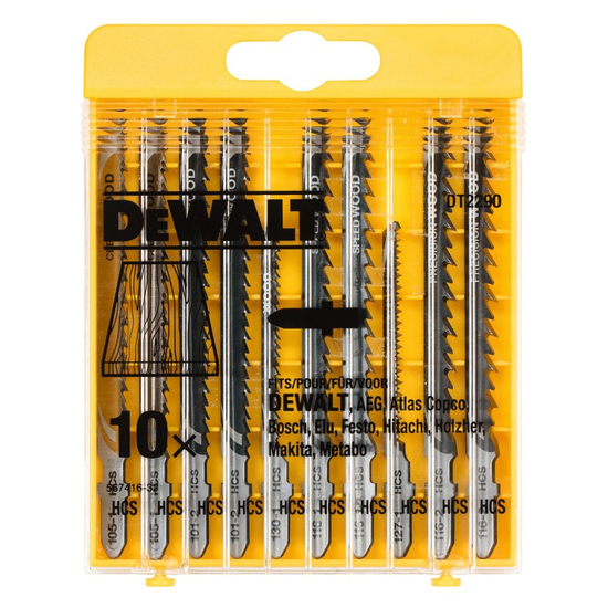Zdjęcie 1 - Zestaw brzeszczotów do drewna 10 szt DEWALT DT2290