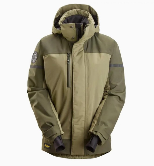 Zdjęcie 1 - 1177 Kurtka przeciwdeszczowa, ocieplana - damska AllroundWork Snickers Workwear Kolor: Khaki Green