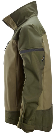 Zdjęcie 4 - 1276 Damska Kurtka softshell stretch AllroundWork Snickers Workwear kolor Khaki Green