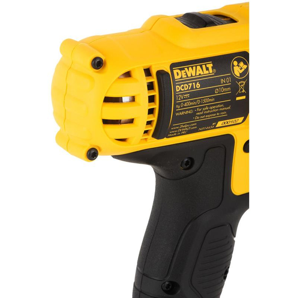 Zdjęcie 3 - Wiertarko-wkrętarka udarowa akumulatorowa DeWalt DCD716D2 30Nm 12V XR 2x2Ah