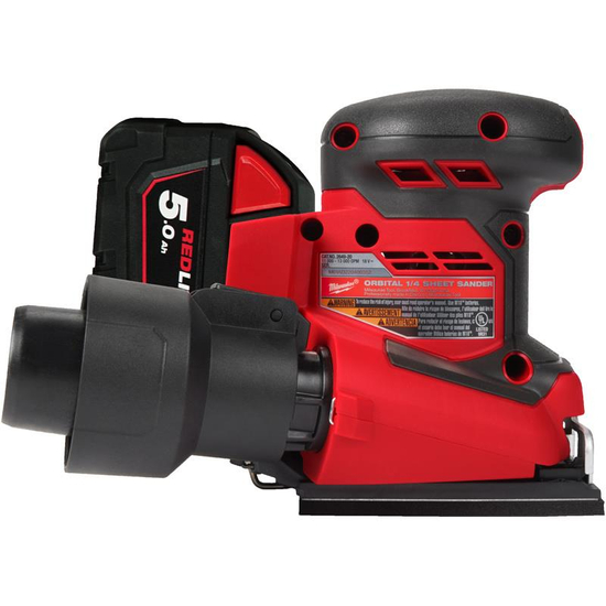 Zdjęcie 2 - Szlifierka oscylacyjna akumulatorowa Milwaukee M18 BQSS-502B 18V 2x5Ah 4933479967