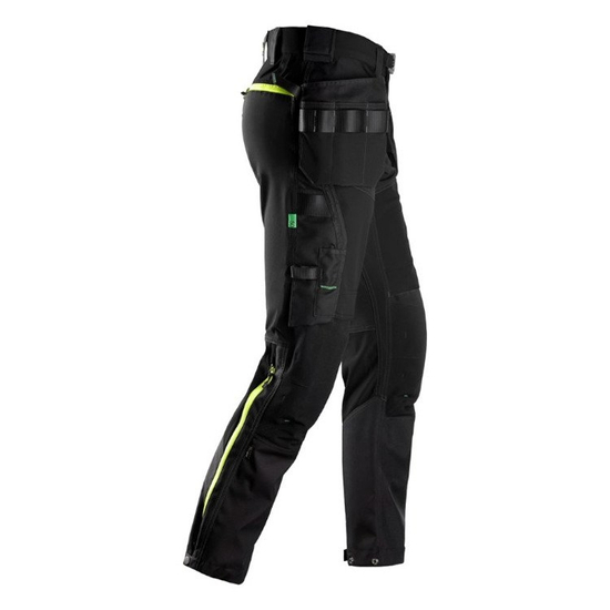Zdjęcie 3 - 6940 Spodnie Stretch FlexiWork+ z workami kieszeniowymi kolor czarno-żółty Snickers Workwear