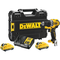 Nawigacja zdjęcie 1 - Wiertarko-wkrętarka akumulatorowa DeWalt DCD701D2 57Nm 12V XR 2x2Ah