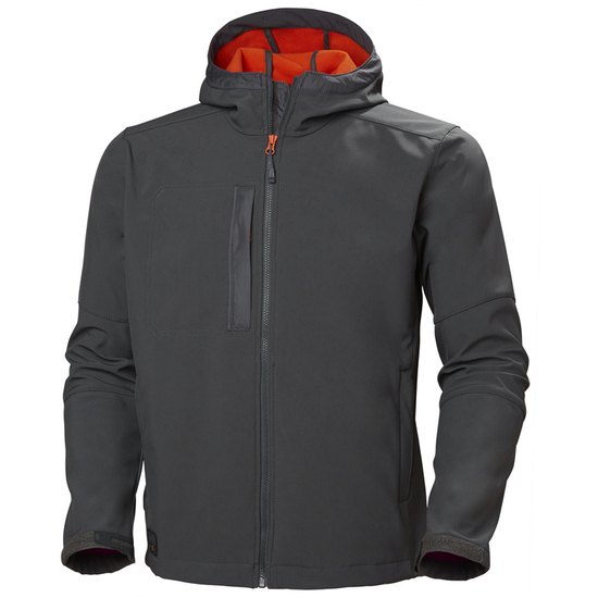 Zdjęcie 1 - Kurtka Helly Hansen 74230_970 KENSINGTON HOODED SOFTSHELL JACKET kolor szary