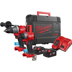 Zestaw narzędzi akumulatorowych PowerPack Milwaukee M18 ONEPP2A2-502X Wiertarko-wkrętarka M18 ONEPD2 + Zakrętarka M18 ONEID2 18V 2x5Ah 4933464529