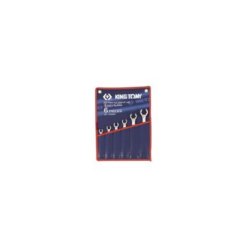 ZESTAW KLUCZY CALOWYCH DO PRZEWODÓW HAMULCOWYCH 6cz. 5/16" - 7/8", ETUI 1306SR King Tony
