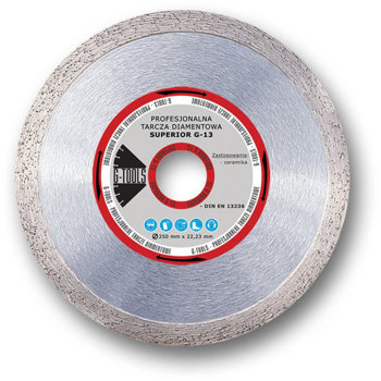 Tarcza diamentowa zgrzewana GTools SUPERRIOR G13 HCB250/22,23