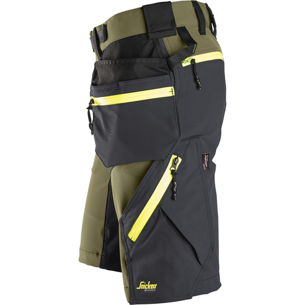 Zdjęcie 3 - Spodnie Krótkie Soft Shell Stretch FlexiWork+ z workami kieszeniowymi Snickers Workwear 61403158