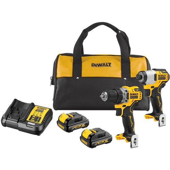 Zdjęcie 1 - Zestaw narzędzi akumulatorowych DeWalt DCK2110C2 Wiertarko-wkrętarka DCD701 + Wiertarko-wkrętarka DCD801 12V XR 2x1.3Ah