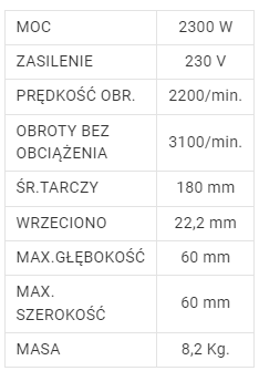 Zdjęcie 8 - Bruzdownica Eibenstock EMF 180.2 180mm 2300W zestaw z trzema tarczami