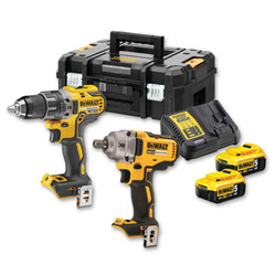 Zestaw narzędzi akumulatorowych DeWalt DCK2077P2T Wiertarko-wkrętarka DCD791 + Wkrętarka DCF894 18V XR 2x5Ah