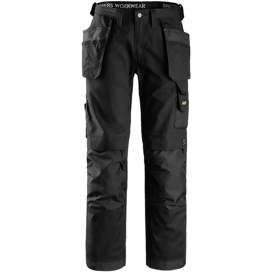 Zdjęcie 1 - 3214 Spodnie Canvas+ z workami kieszeniowymi (kolor: czarny) Snickers Workwear