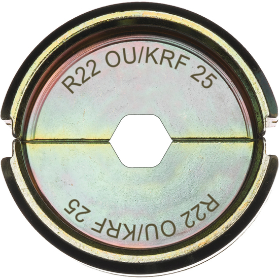 Zdjęcie 1 - Matryca zaciskowa do końcówek rurowych i konektorów R22 OU/KRF 25 do zaciskarki M18 HCCT Milwaukee 4932479380
