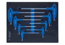 ZESTAW IMBUSÓW Z UCHWYTEM "L" 8szt. TORX / TORX T10 - T50, WKŁAD DO WÓZKA 9-22308TR King Tony