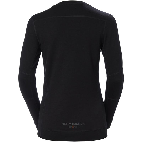 Zdjęcie 2 - Damska koszulka termoaktywna Helly Hansen 75209_990 HH LIFA Merino kolor czarny