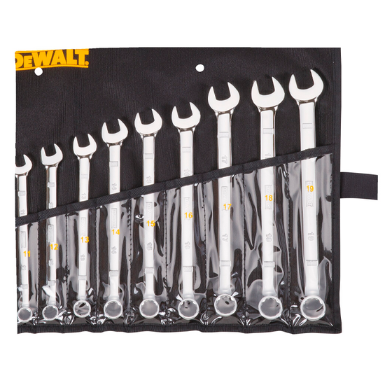 Zdjęcie 1 - ZESTAW KLUCZY PŁASKOOCZKOWYCH 10-19mm DeWALT DWMT19227-1