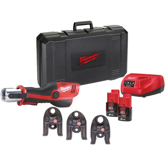Zdjęcie 1 - Subkompaktowa zaciskarka do rur M12HPT-202C z zestawem szczęk TH (16/20/26 mm) Milwaukee 4933443105