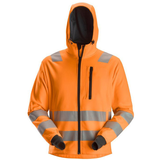 Zdjęcie 1 - 8039  Bluza Odblaskowa AllroundWork z kapturem, EN 20471/2/3 kolor pomarańczowy Snickers Workwear