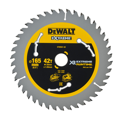 Tarcza, piła tarczowa do drewna 165x20mm XR EXTREME Runtime DT99561-QZ