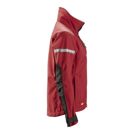 Zdjęcie 3 - 1207 Kurtka Soft Shell AllroundWork, damska kolor chilli - czarny Snickers Workwear