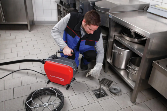 Zdjęcie 4 - Urządzenie maszyna do czyszczenia rur kanalizacji ROTHENBERGER R600 19173 maszyna do czyszczenia rur ze zestawem spiral sprężyn i zestawem  narzędzi 8-16-22 mm