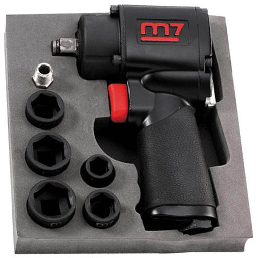 Zdjęcie 1 - Klucz udarowy 1/2" 610Nm + zestaw 5 nasadek krótkich NC-4610N Mighty Seven M7