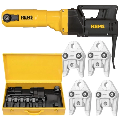 Zaciskarka REMS Power-Press SE ze szczękami VIRAX TH16, TH20, TH26, TH32