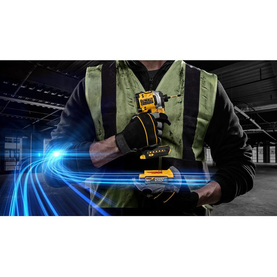 Zdjęcie 8 - Zakrętarka udarowa akumulatorowa DeWalt DCF850E1T ¼” 208Nm 18V XR Powerstack 1x1.7Ah