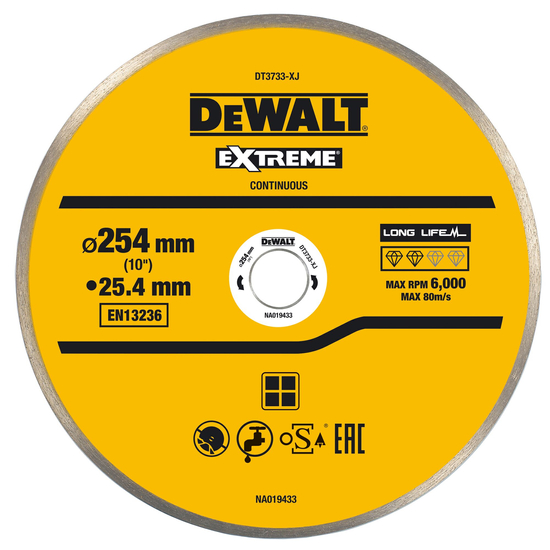 Zdjęcie 1 - Tarcza diamentowa 250mm do płytek, ceramiki DeWALT DT3733-QZ