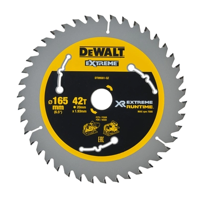 Tarcza, piła tarczowa do drewna 165x20mm XR EXTREME Runtime DT99561-QZ