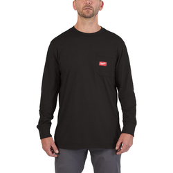 WTLSBL-XXL T-shirt z kieszonką z długim rękawem - czarny Milwaukee 4932493037