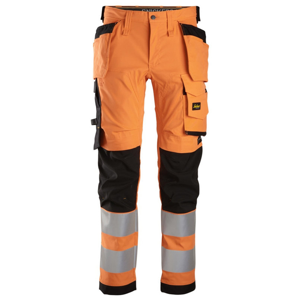 Zdjęcie 1 - 6243 Spodnie Odblaskowe Stretch AllroundWork z workami kieszeniowymi, EN 20471/2 Snickers Workwear