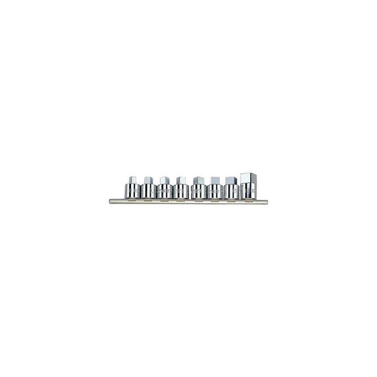 Zdjęcie 1 - ZESTAW NASADEK TRZPIENIOWYCH 1/2" 8 cz. KWADRAT 8 - 19mm SZYNA, 4118MR King Tony