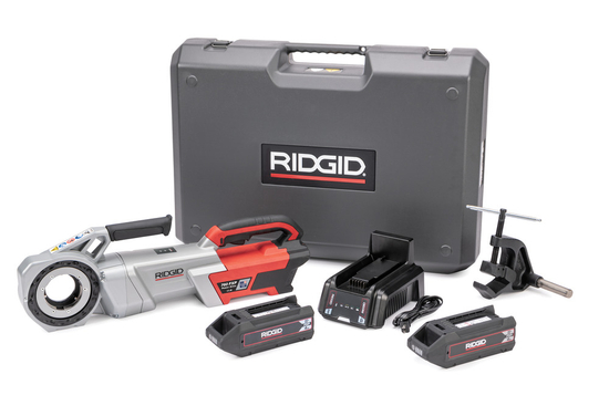 Zdjęcie 1 - Gwintownica akumulatorowa 60V Ridgid 760 FXP Heavy Duty (11-R), 2 akumulatory FXP 4 Ah, ładowarka FXP, ramię wsporcze, walizka 