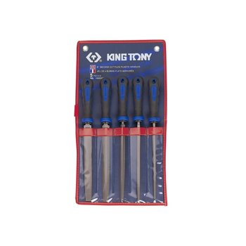 ZESTAW PILNIKÓW DO METALU 200mm 5szt. DROBNOZIARNISTE, RÓŻNE PROFILE, ETUI 1005GQ King Tony