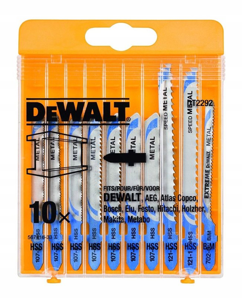 Zdjęcie 1 - Zestaw brzeszczotów do metalu 10 szt DEWALT DT2292