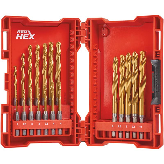 Zdjęcie 1 - Wiertło do metalu SWave HSS-G Tin 19szt. - zestaw 48894760 Milwaukee