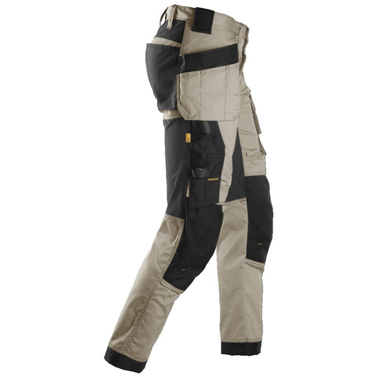 Zdjęcie 3 - 6241 Elastyczne spodnie z kieszeniami kaburowymi AllroundWork Snickers Workwear beżowe