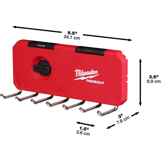 Zdjęcie 4 - Zestaw 7 małych haczyków na jednym uchwycie PACKOUT™ Milwaukee 4932493384