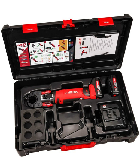 Zdjęcie 3 - Zaciskarka Virax Viper® L2X Cas System + Zacisk Główny WKŁADKI U16-20-25-32 giętarka kuszowa do PEX