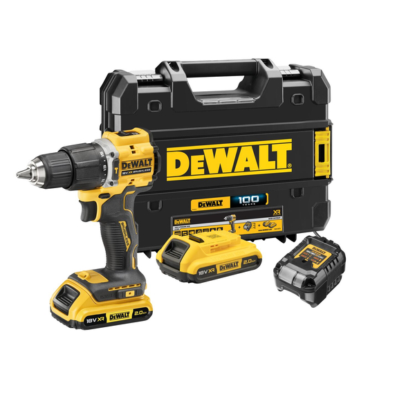 Zdjęcie 1 - Wiertarko-wkrętarka akumulatorowa "100 lat" DeWalt DCD100YD2T 68Nm 18V XR 2x2.0Ah