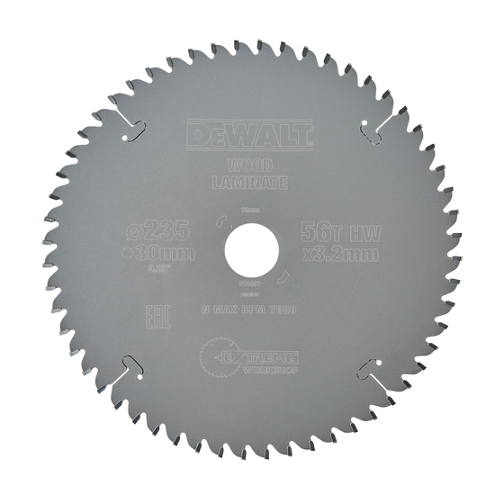 Zdjęcie 1 - TARCZA DO DREWNA 235X30mm 56 ZEBÓW DEWALT DT4097-QZ