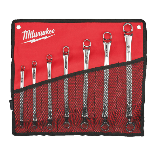 Zdjęcie 1 - Zestaw kluczy oczkowych 7 szt, podwójnie osadzonych 6-19mm Milwaukee 4932492737