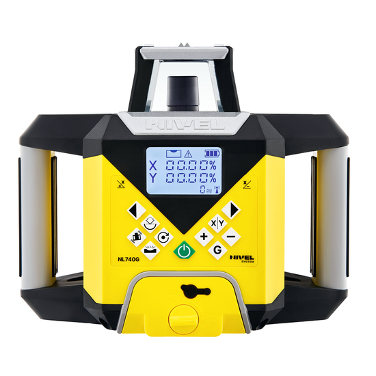 Zdjęcie 4 - Wielozadaniowy niwelator laserowy dalekiego zasięgu z autowpasowaniem Nivel System NL740G DIGITAL z wiązką zieloną + statyw SJJ32 + łata laserowa LS-24